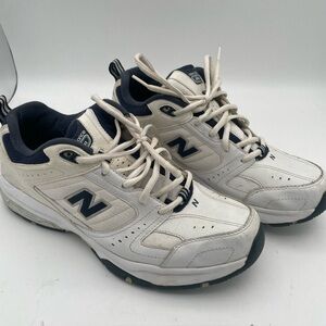 New Balance Men’s Off-White and Navy Athletic Sneakers